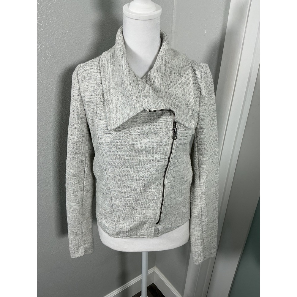 Banana Republic Asymmetric Tweed Moto Jacket Size XS